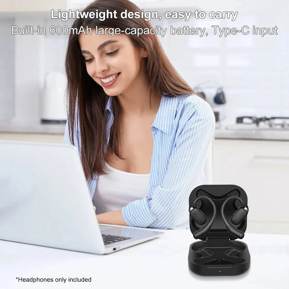 Replacement Charging Case For SHOKZ OpenFit T910 Wireless Bluetooth Earbuds Charger Box 600mAh Built-in Battery Type-C Charging Quake