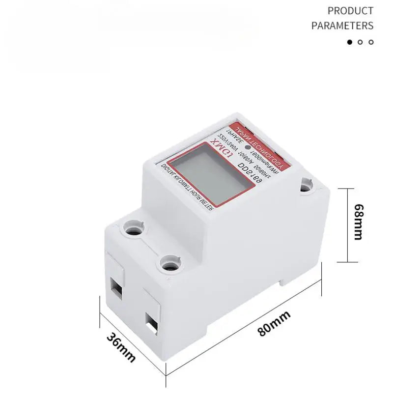 1 Piece 220V Single Phase Electric Energy Meter KWh Meter Submeter Electrical Sub Meter For Electric Quake 1pc
