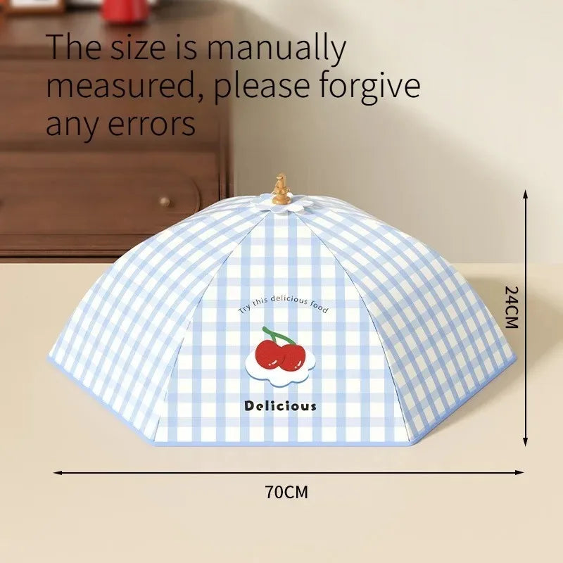 Foldable Thick Thermal Food Cover Dust Fly Proof Table Food Tent Leftover Meal Protector Household Dining Table Gadget Quake