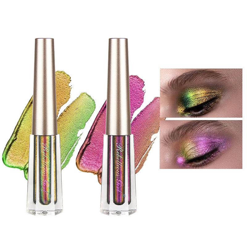 Chameleon EyeshadowsDiamond Glitter Liquid Eyeshadow StickHighly Pigmented Metallic Shimmering Long Lasting Shine All Makeup Quake 16