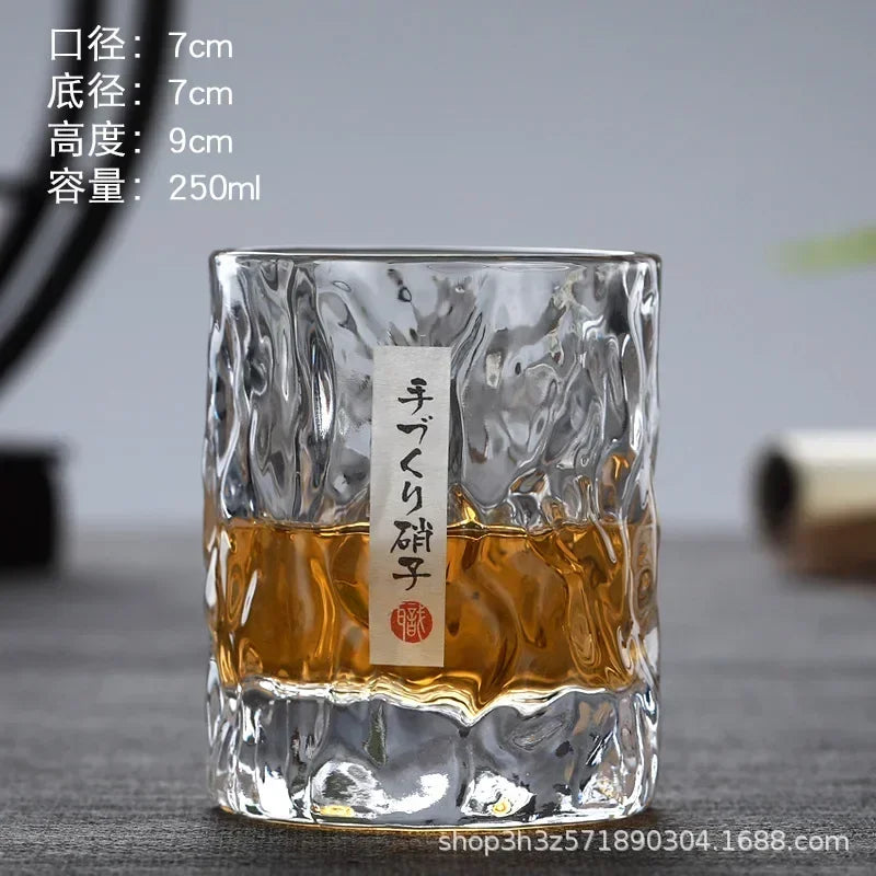 Japanese Style Creative Cup Whiskey Cup High-end Appearance Grade Beer Cup Household Cup Quake 250ml M