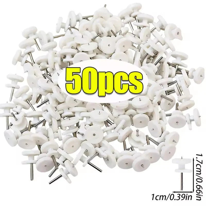 300/50PCS White Traceless Wall Nail Hooks Mini Invisible Nail Photo Clock Painting Picture Hangers Hooks Home Decor Accessories Quake 50PCS