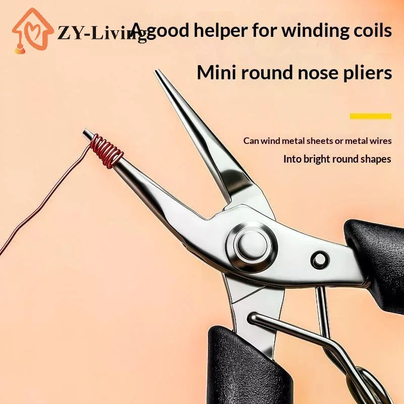 1Pcs Mini Needle Nose Curved Nose Pliers Stainless Steel Hand Pliers For DIY Bracelet Jewelry Making Tool Quake
