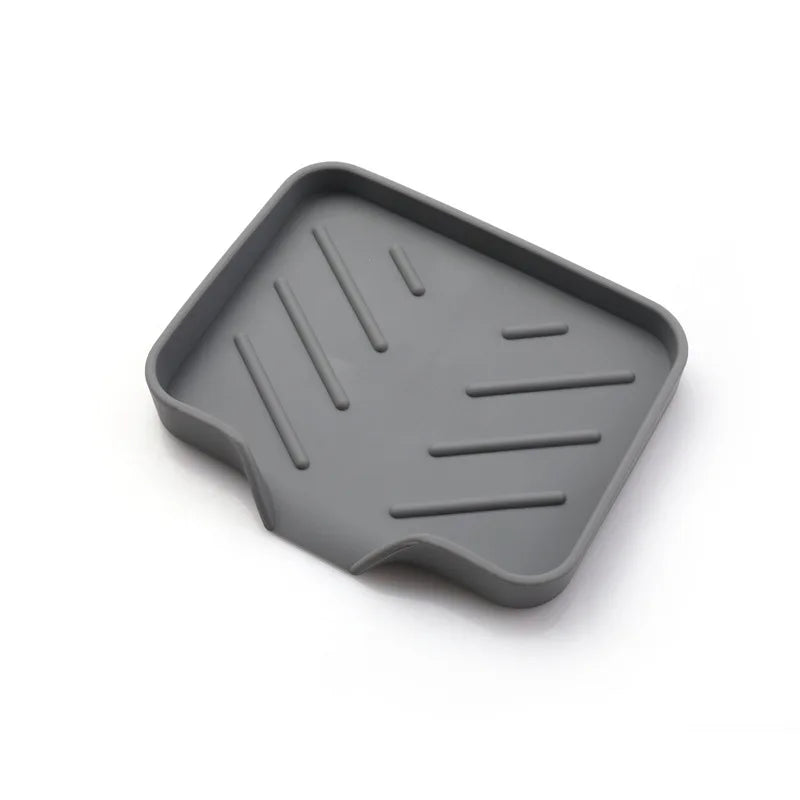 Water Guiding Silicone Soap Tray Anti Slip Drain Soap Holder Durable Drainage Soap Dish Bathroom Accessory for Soap Storage Quake