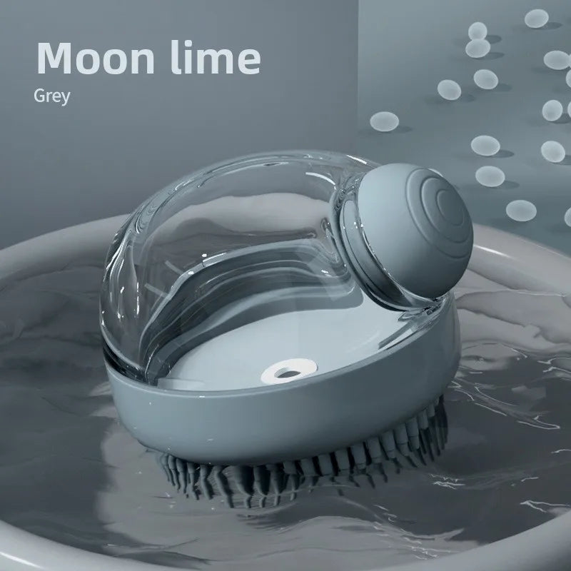 1PC Pet Bath Massage Glove Brush Cat Floating Hair Comb Dog Teddy Bichon Knot Remover Grooming Cleaning Bath Supply Quake GRAY