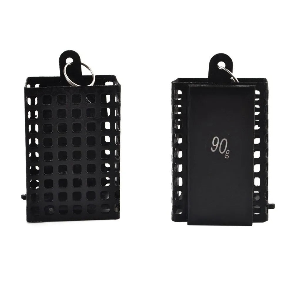 Square Shape Metal Feeder Wire Material 30g-100g Weight Bait Basket Holder Carp Fishing Sinking Freshwater Fishing Quake