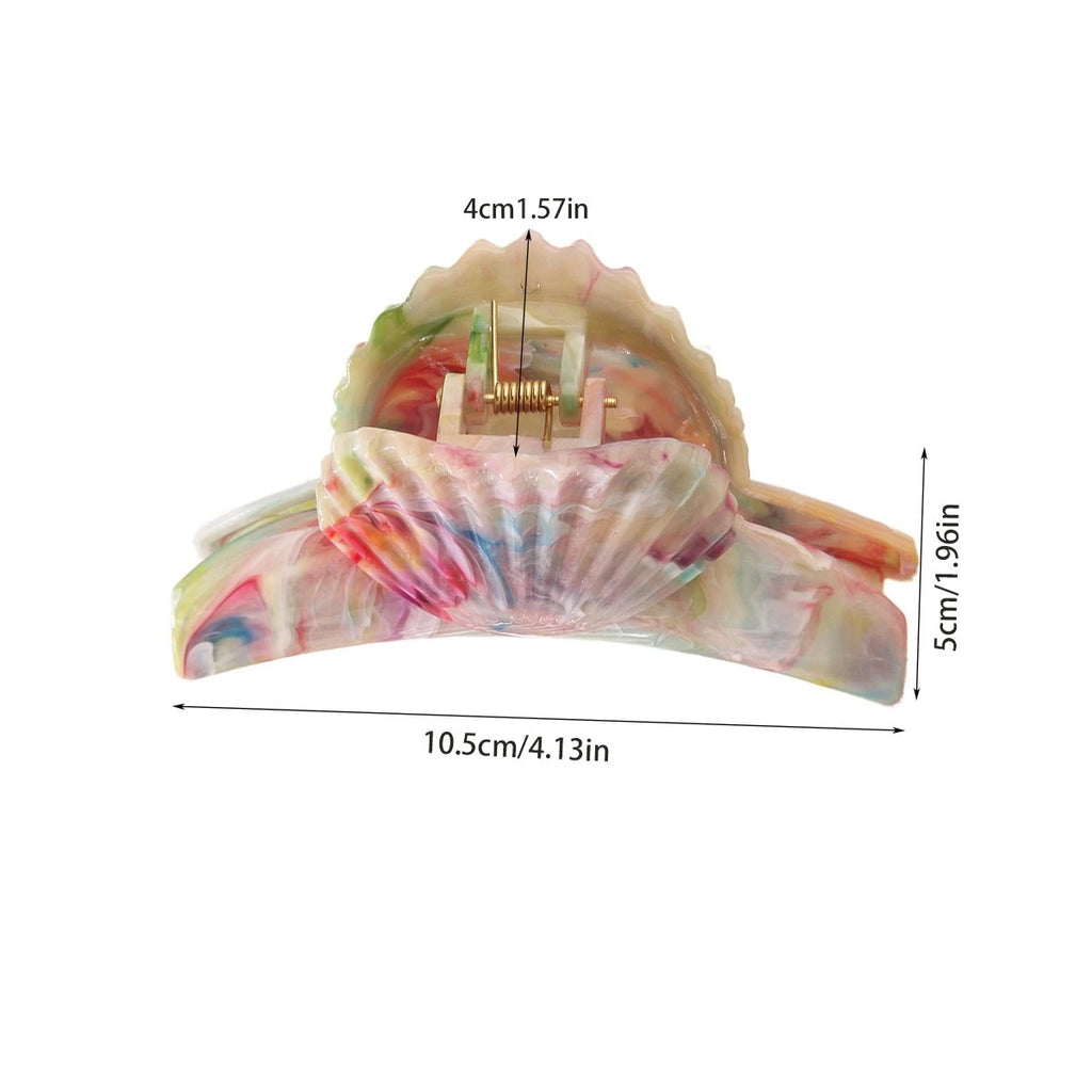Acetate Shell Shaped Hair Clips Summer Vacation Hair Crab Hairgrip Headwear Beach Hairpins Hair Claws Women Styling Accessories Quake
