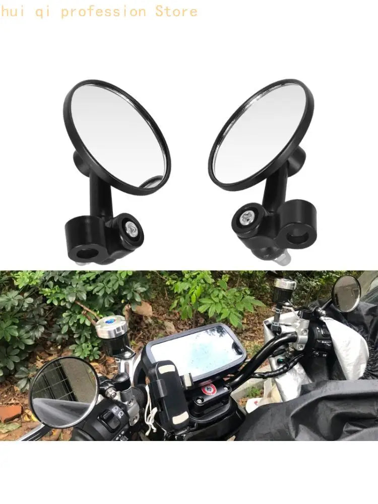 Broad View Motorcycle Side Mirror Shock Absorbing Structure Easy Installation Riders Safety Upgrade H8WE Quake