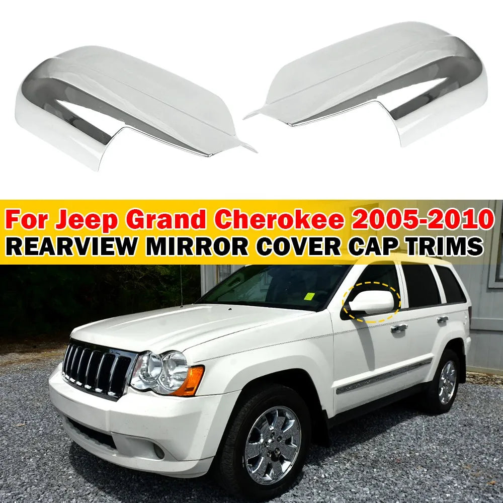 For Jeep Grand Cherokee 2005-2010 Car Sticker Rearview Side Mirror Cover Wing Cap Exterior Case Trim Accessories Vehicle Decor Quake Default Title