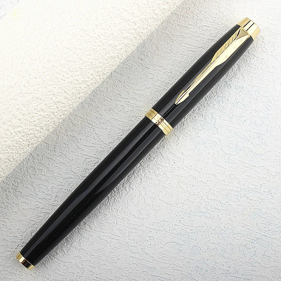 Luxury Arrow Clip Metal Fountain Pen 0.7MM Nib , White Black Barrel Business Office Home School Supplies Quake 996-6 0.7MM
