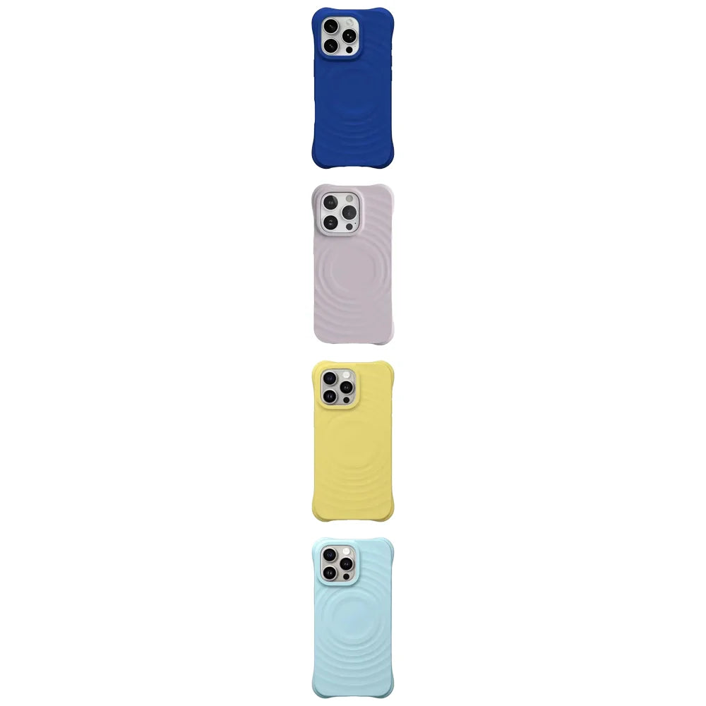 608231 Wave Magnetic Phone Cover for IPhone 13 14 15 16 17 18 Pro Max Case for IPhone 18Pro Quake
