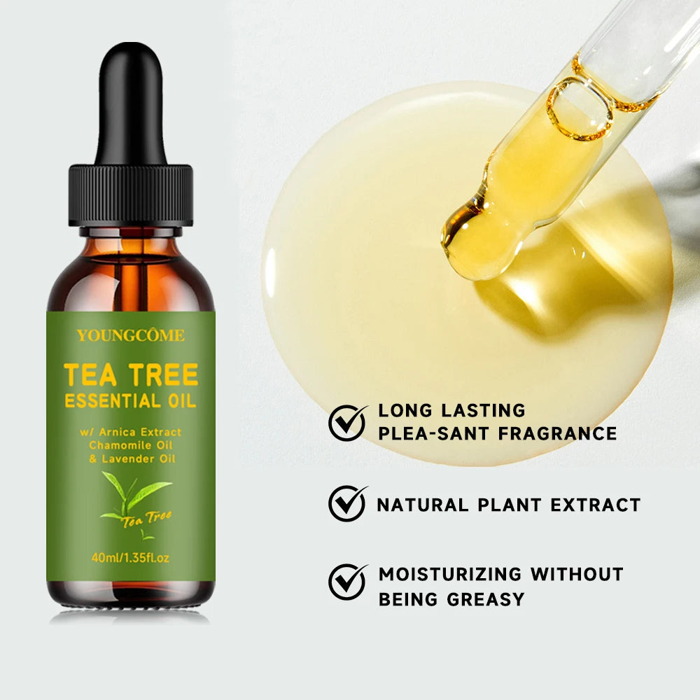 Tea Tree Essential Oil for Skin Care Hair Dry Scalp Nails Aromatherapy And Diffuser Quake