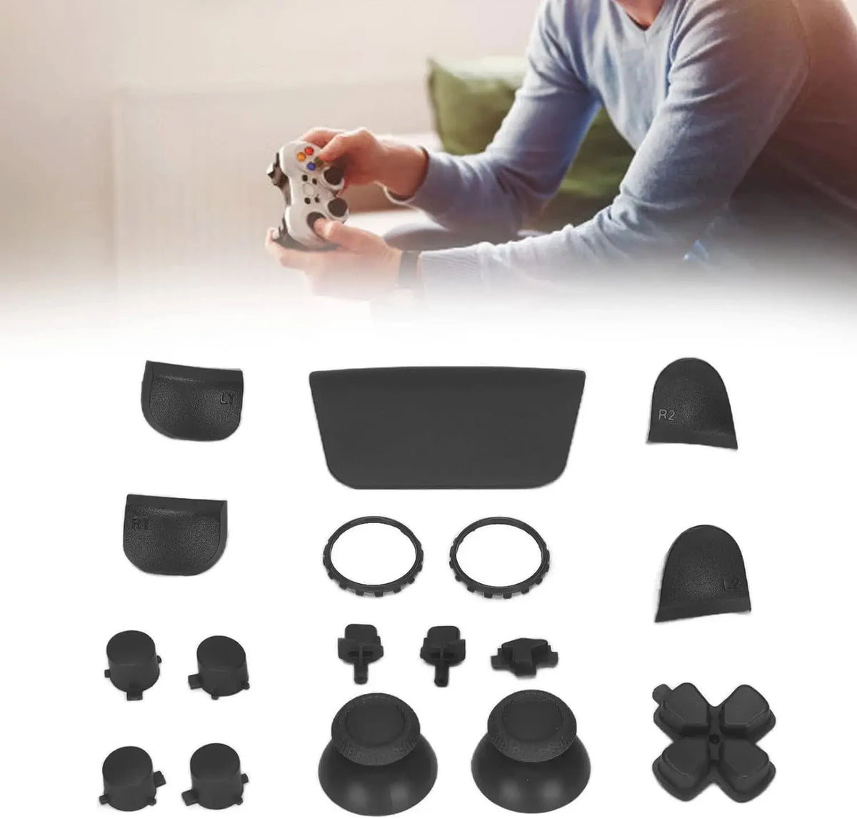 PS5 Custom Buttons Set Kit Replacement Controller PS5 010 Quake
