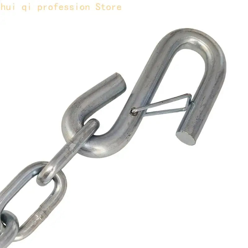 Vehicle Transport Tow Chain 1 Meter Coated Metal Safety Chain with Hook for Trailer Towing, Backup Connection and Storage Quake