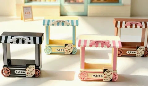 10Pcs Cute Dollhouse Miniature Wooden Coffee Van Model Furniture Accessory Resin For Doll House Decor Scene Prop Kids Toys Gift Quake