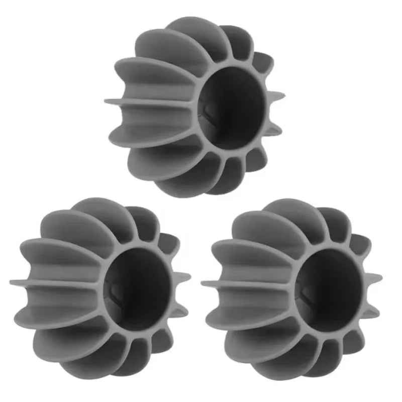 Silicone Laundry Ball Reusable Clothes Hair Cleaning Tool Pet Hair Remover Washing Machine Cat Hair Catcher Laundry Ball Quake Gray 3pcs