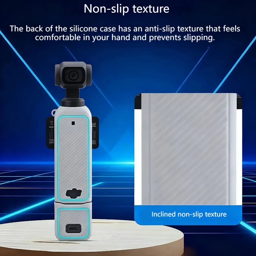Silicone Gimbal Camera Protective Case Full Protection Portable Screen Protector Anti-Scratch Lens Cover for DJI Osmo Pocket 3 Quake