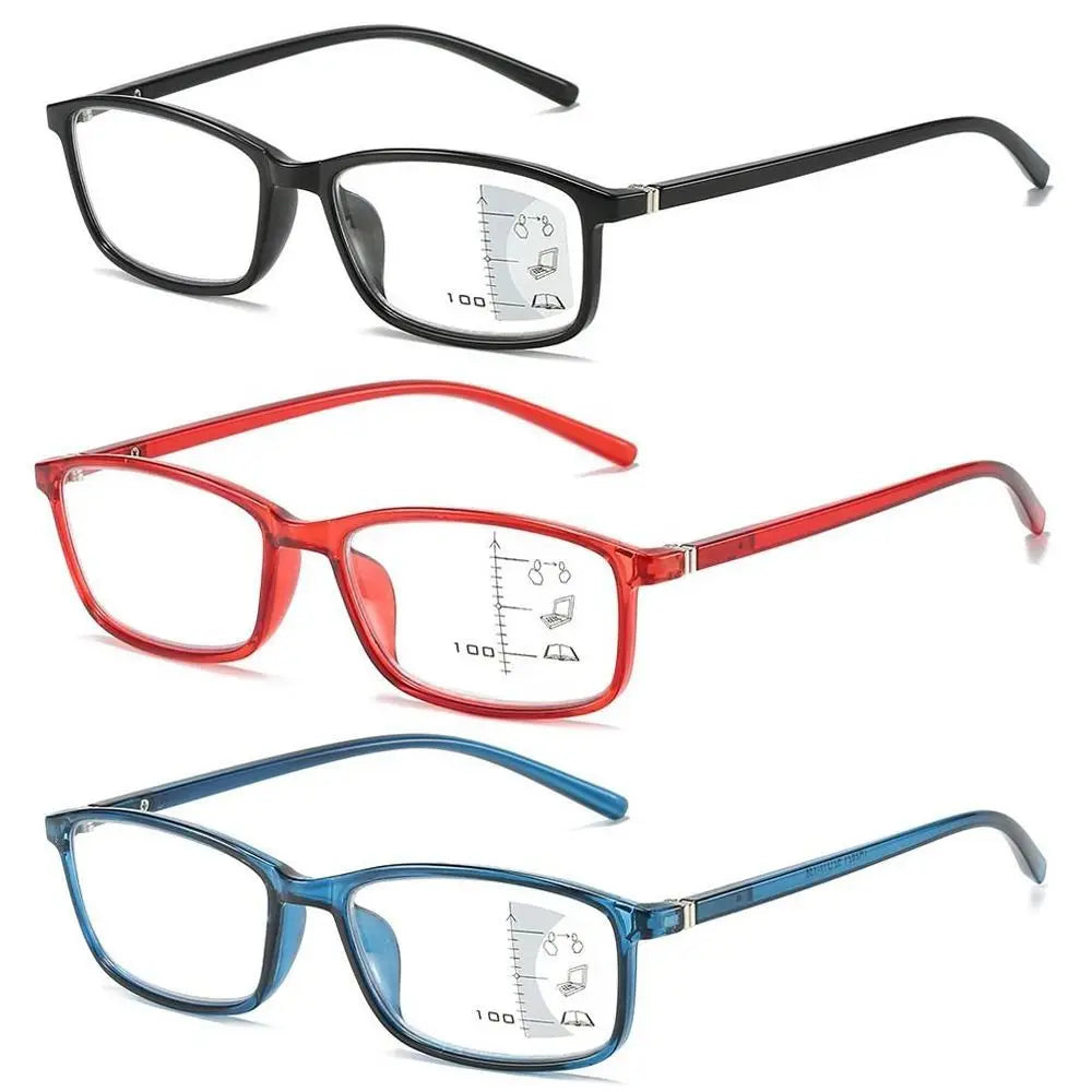 Anti-Blue Light Progressive Multifocal Reading Glasses Men Women Eye Protection Readers Eyewear Optical Presbyopia Eyeglasses Quake