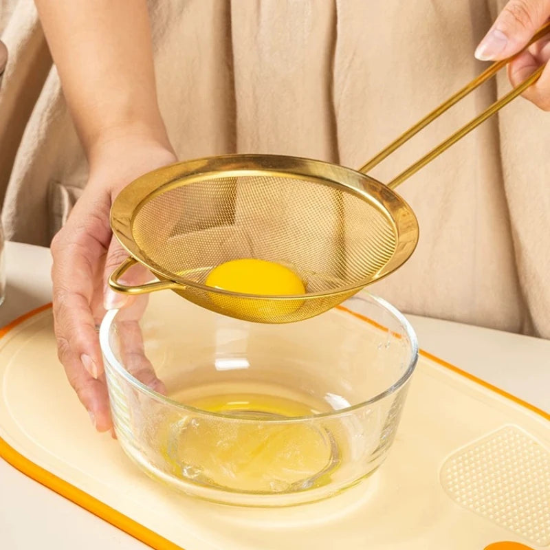 Soybean Milk Filter Screen Superfine Colander Stainless Steel Flour Screen Egg White Separator Quake