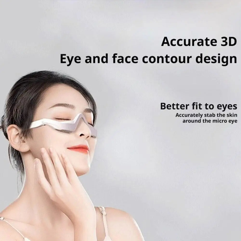3D Eye Fatigue Relief Massager 3D Glasses Design Dark Circles Lighten Fine Lines Smooth Under Eye Care Beauty Tool Quake