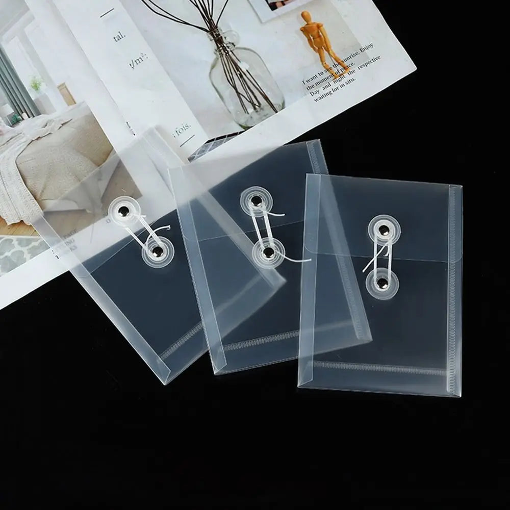Thickened A5/A6 File Folder Transparent Waterproof File Bag Plastic Filling Organizer Gift Quake