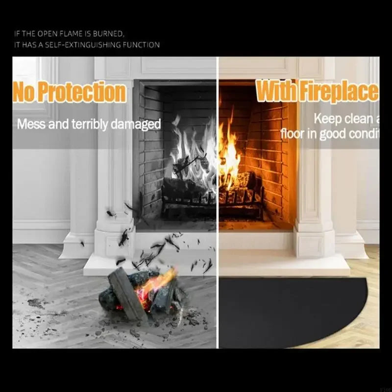 Heavy Duty Fireproof Rugs For Fireplaces Stove Grills Heat Resistant Fiberglass Silicone Floor Mat With Easy Clean Surfaces K1KF Quake