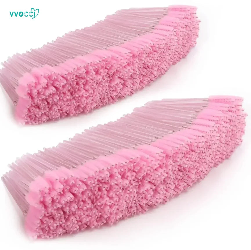 100/500/1000pcs Wholesale Eye Beauty Tools Disposable Mascara Wands Eyelash Brush Lash Extension Colorful Spoolies for Eyebrow Quake