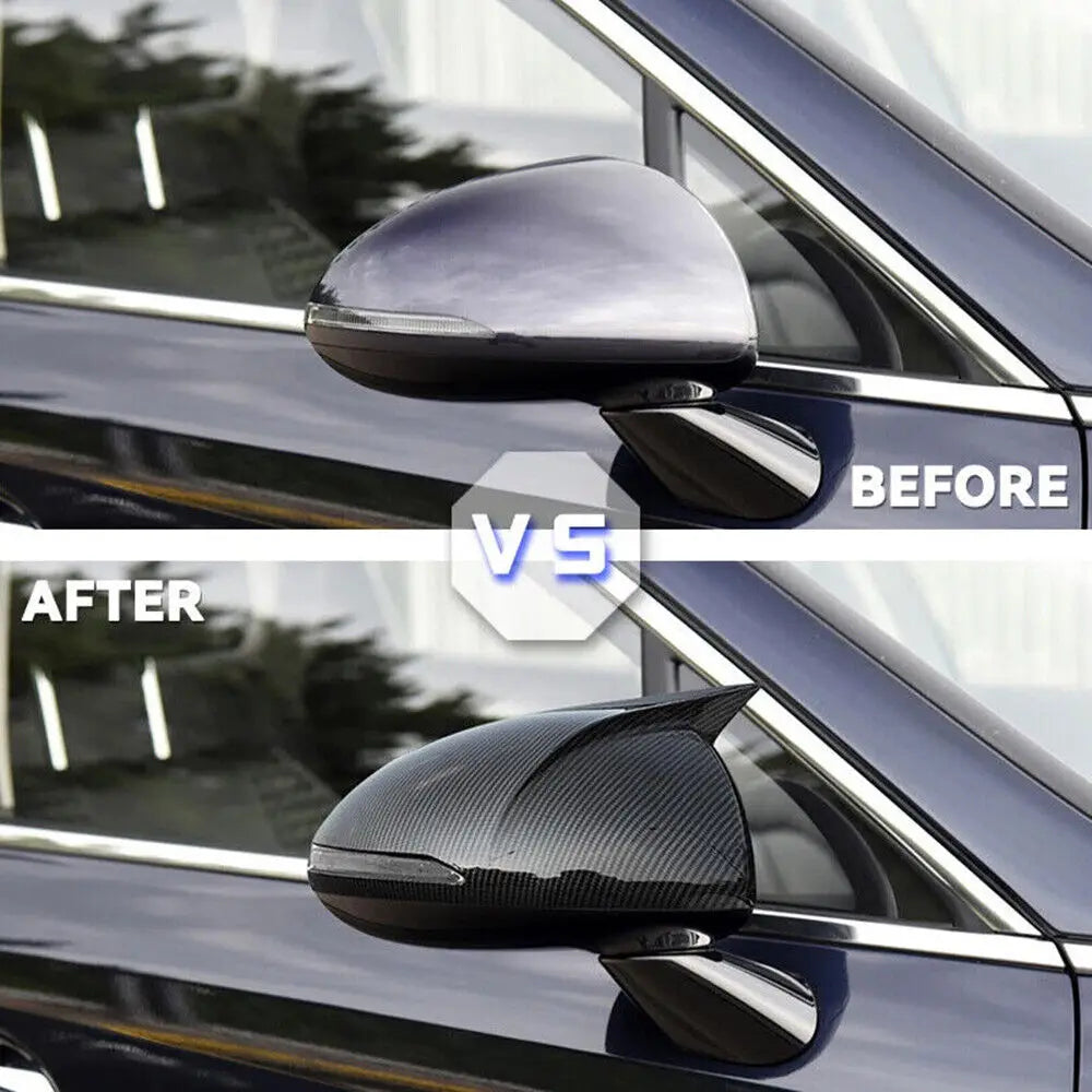 For Hyundai Sonata DN8 2020 2021 2022 Rearview Side Mirror Cover Wing Cap Exterior Door Rear View Case Trim Carbon Fiber Look Quake