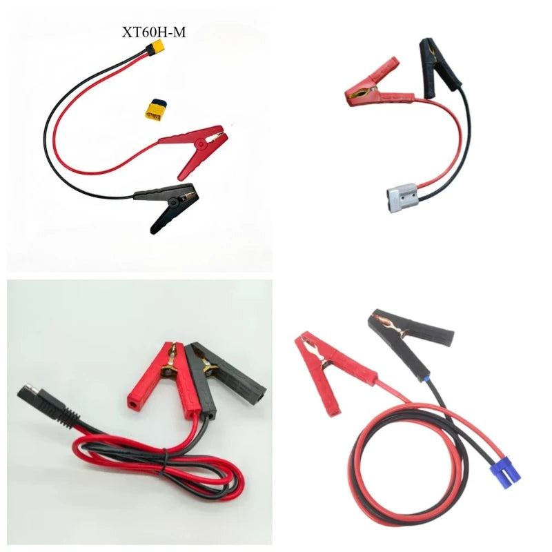 Heavy Gauge 10/12AWG Alligator Clip to Plug Cable Low‑Voltage High Current Battery Charging DIY Adapter Replacement Spare Part Quake