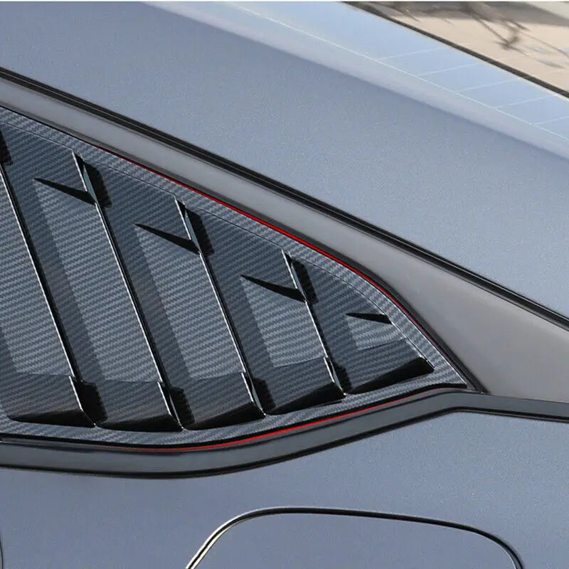 For Honda Accord 10th Gen 2018-2021 Car Rear Louver Window Side Shutter Cover Trim Sticker Vent Scoop ABS Carbon Accessories Quake