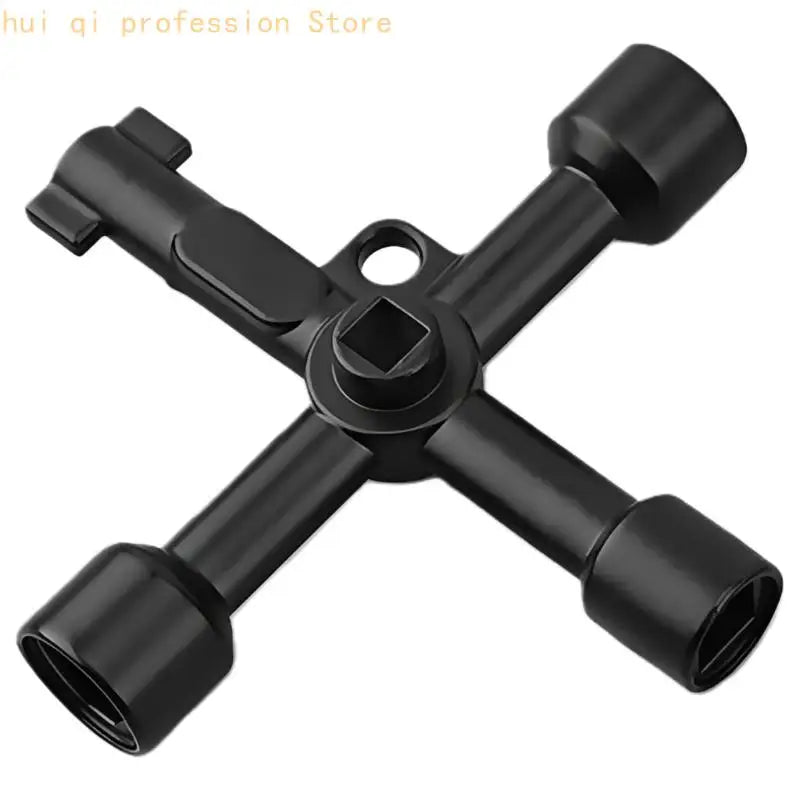 Triangular Tool Multifunctional 4 Way Triangle Wrench Professional for Train Electrical Elevator Cabinet H8WE Quake