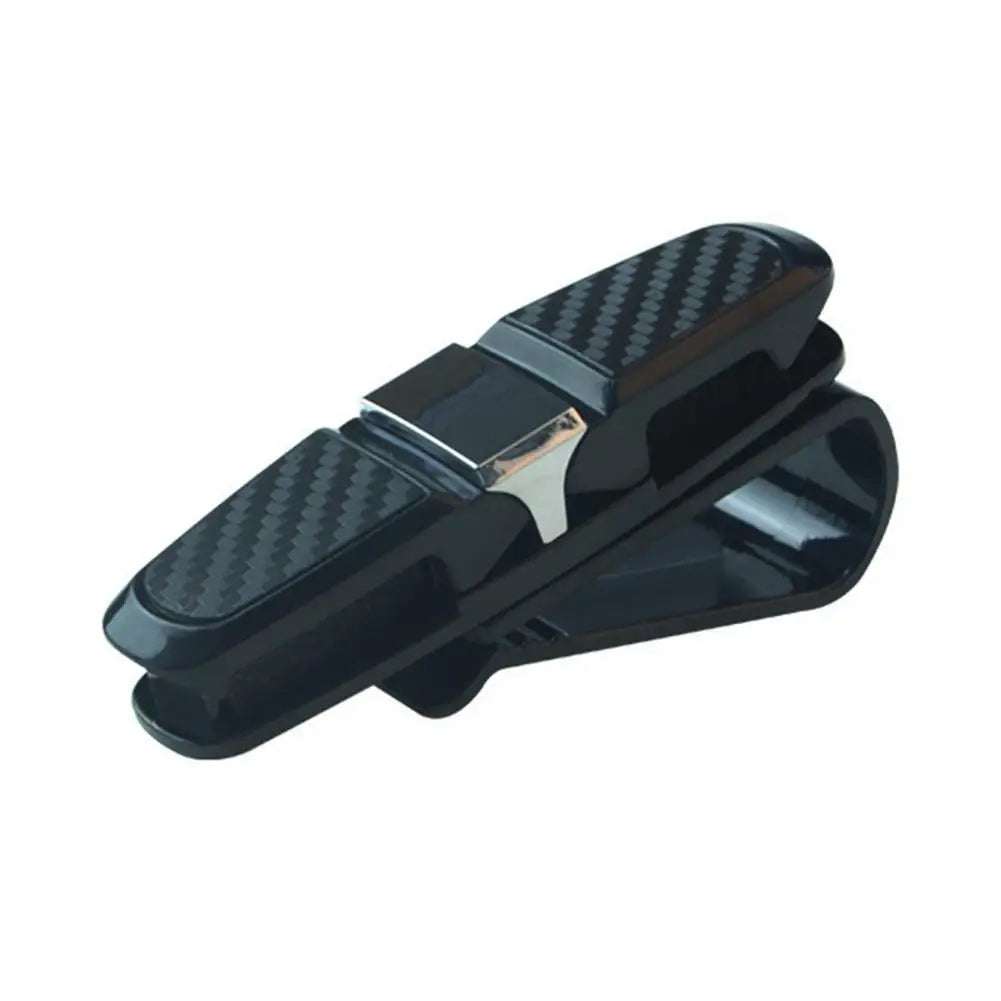 Universal Car Sunglasses Holder Glasses Clip Rotatable Scratch Protection Sunglasses Clip Car Sun Visor Accessories Quake Silver