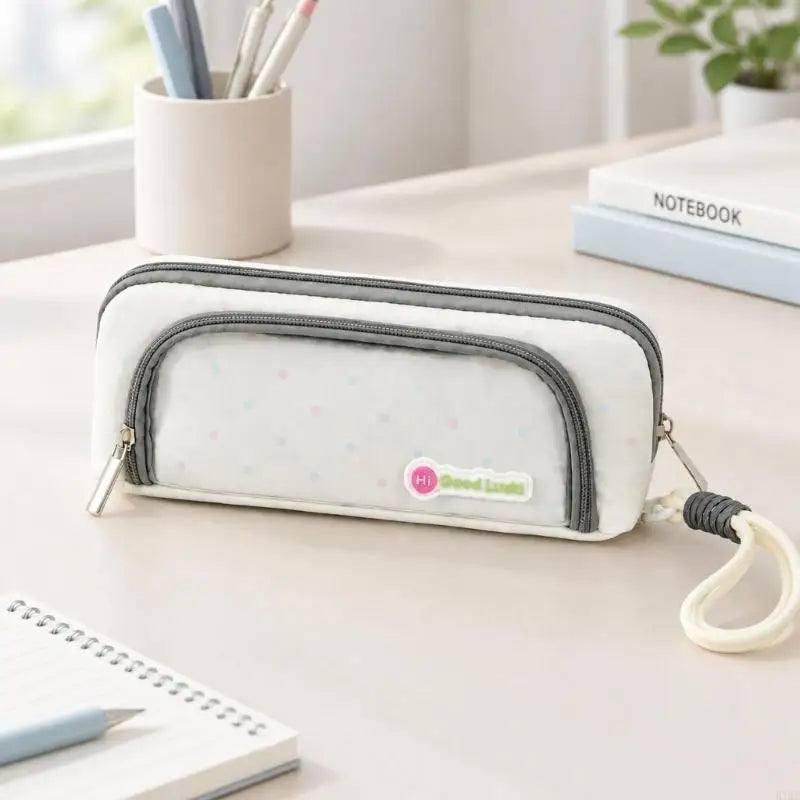 Large Capacity Pencil Case with Divided Storage Compartment for Pencils, Erasers, Drawing Tools, and Writing Supplies K1KF Quake