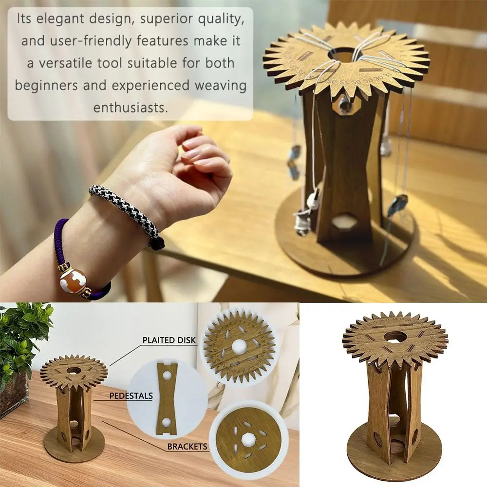 Vertical Kumihimo Marudai Disk New DIY Wooden Hand Rope Braiding Disk Handmade Hand Rope Braiding Frame Quake