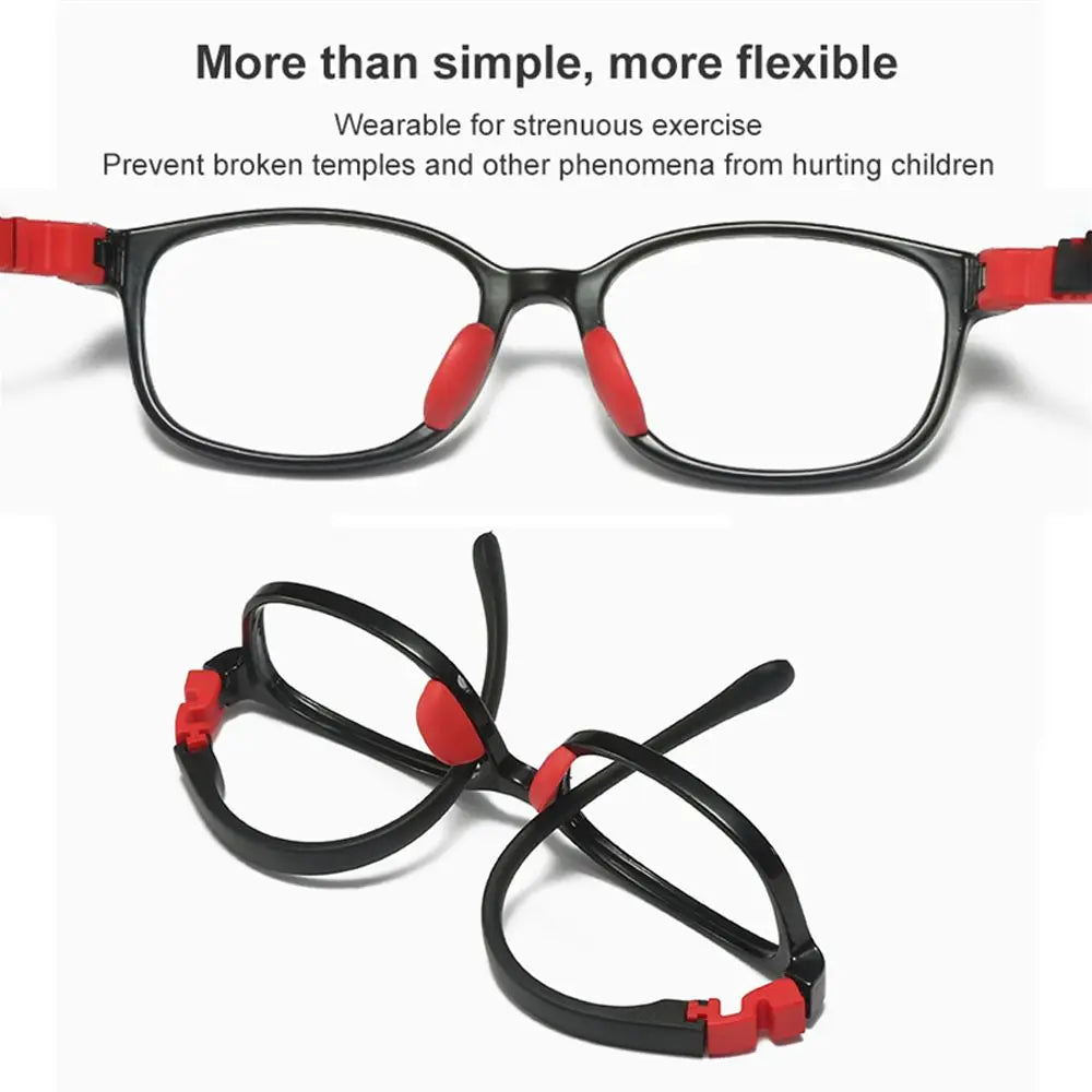 Anti Blue Light Glasses for Kids Boys Girls Silicone Soft Frame Eye Protection Eyewear Children Computer Games Eyeglasses Quake