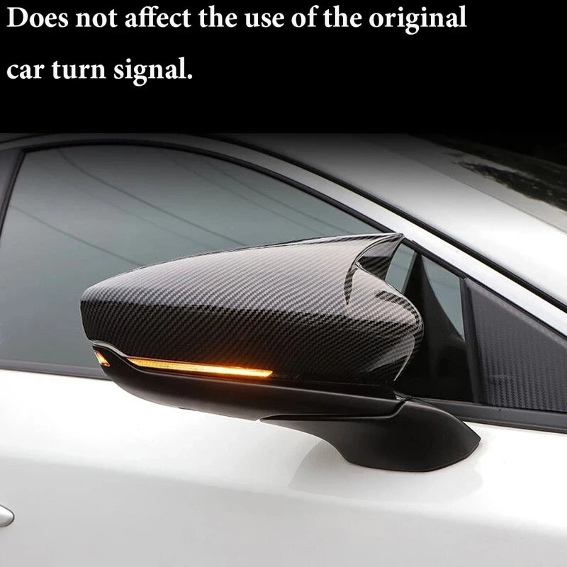 For Mazda 3 Axela 2019 2020 2021 2022 2023 Car Rearview Side Mirror Cover Wing Cap Exterior Door Case Trim Carbon Fiber Look Quake