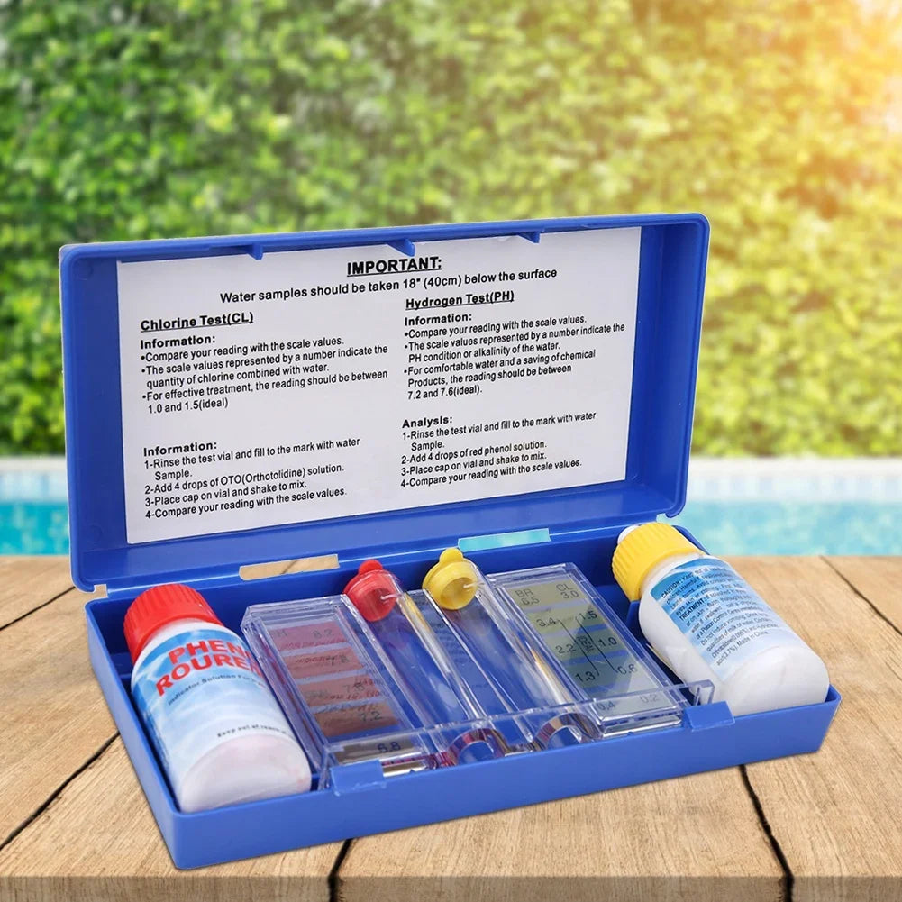 PH Chlorine Water Quality Test Kit Swimming Pool Tester Water Testing Box Quake Default Title
