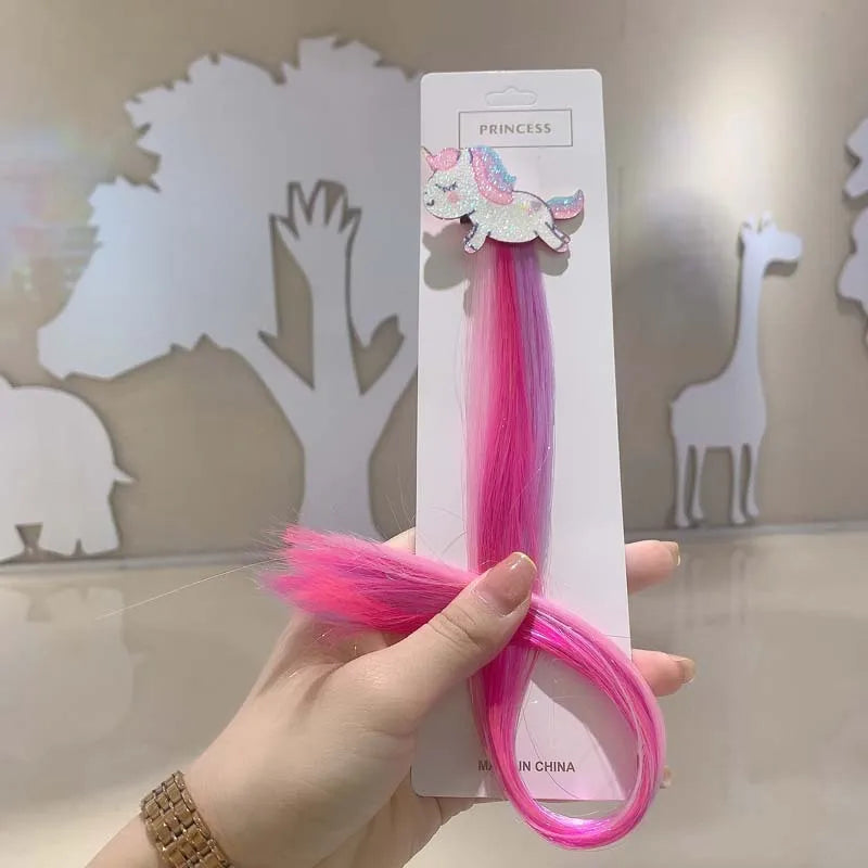 Cute Cartoon Unicorn Children Hair Braiding Accessories Little Girls Colored Braided Tools Baby Holiday Party Pony Hair Clips Quake NO.13