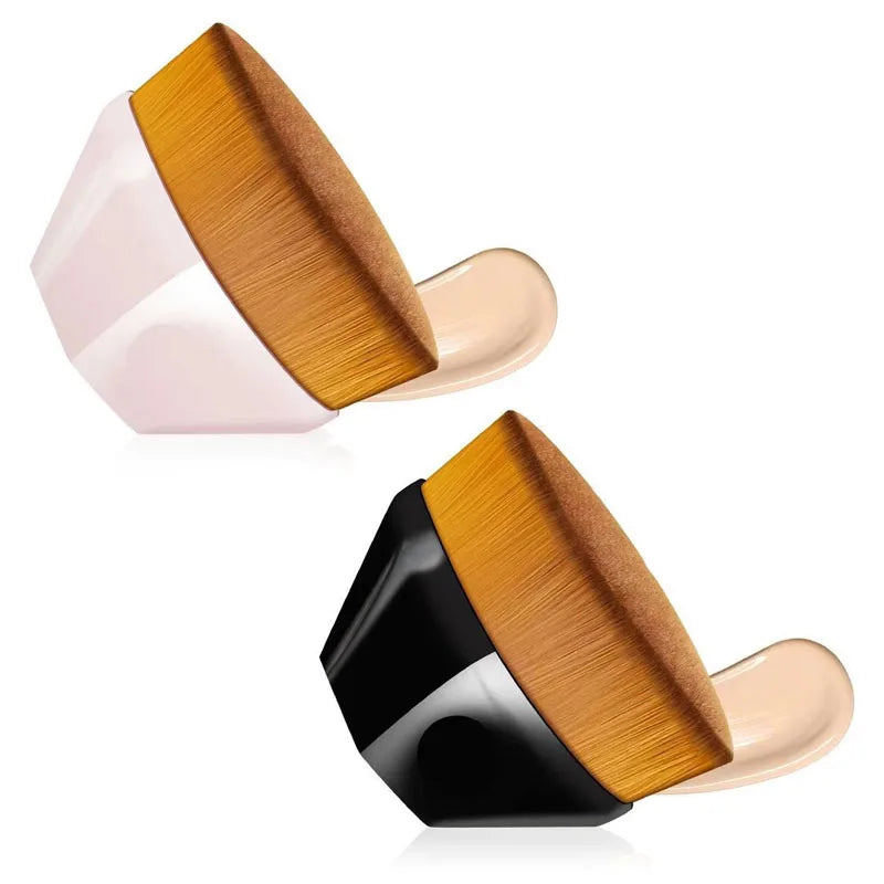 1/2pcs New Magic Makeup Brush Beauty Powder Face Blush Brushes Portable Professional Foundation Brush Large Cosmetics Soft Base Quake pink-black