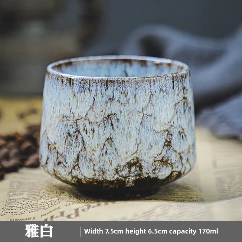 Small ceramic coffee cup, office and home latte art cup, personal hand warmer water cup Quake D <200ml