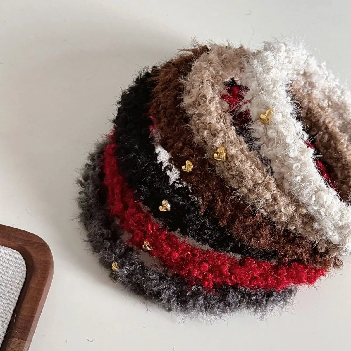 Winter Fleece Plush Headbands Retro Woolen Knitting Hair Band Women Girls Temperament Versatile Hair Hoop Christmas Accessories Quake