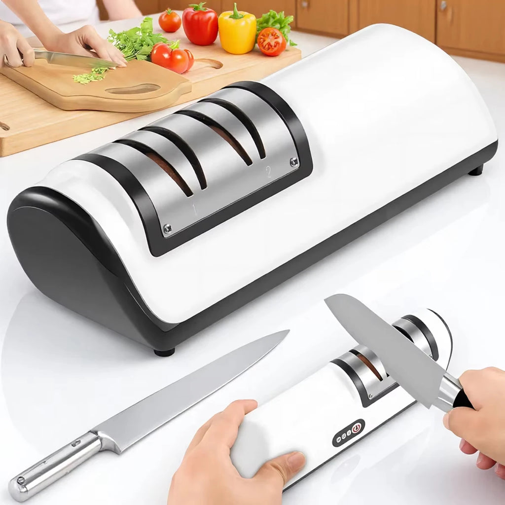 Electric Knife Sharpener Quick Sharpening Tool Rechargeable Non Slip Pad Portable Kitchen Blade Sharpener Quake