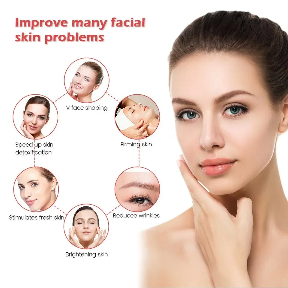 24K Electric Face-Lifting Rose Gold Stick T-Shaped Tacial Massager Skin Tightening Electric Beauty Instrument Quake