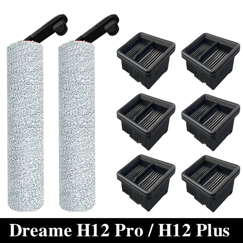 Dreame H12 Pro / H12 Plus Soft Brush Spare Parts Wet Dry Vacuum Cleaner Roller Hepa Filter Accessories Quake
