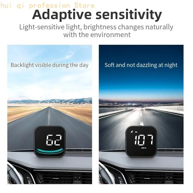 High Definition HUD Car Head Up Display Overspeed Alarm Speedometer GPS HUD Digital Gauges Auto Fatigue Driving Remi H8WE Quake