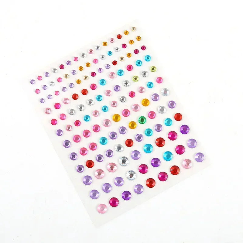 Party Eyes Girls Face Diamond Tattoo Sticker Rhinestone Acrylic Face Decoration Sticker Quake NO.6