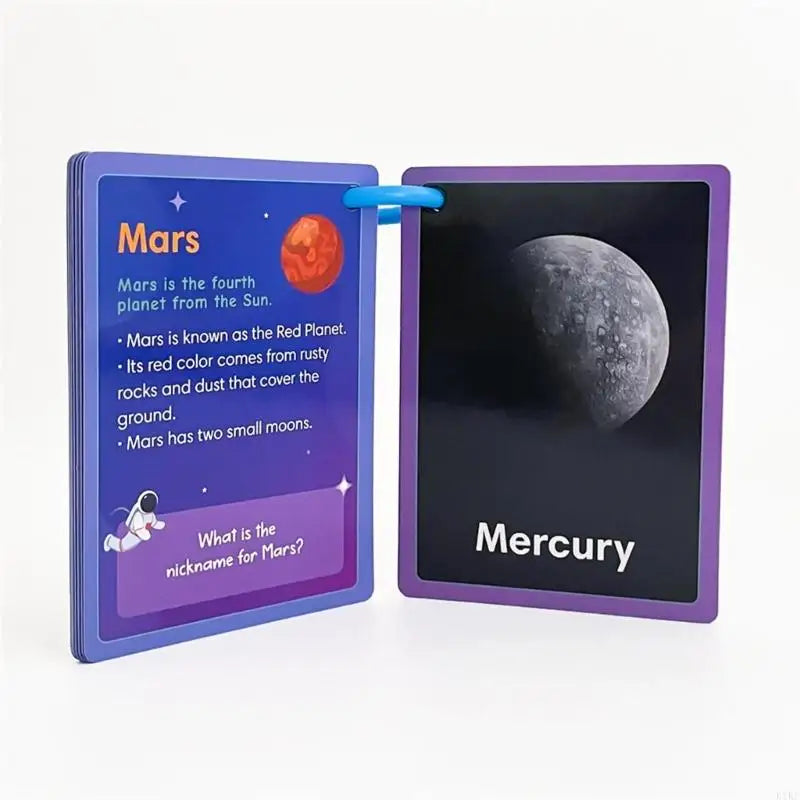 15Pcs Double Sided Solar Planet Learning Flash Cards English Word Building Cards K1KF Quake