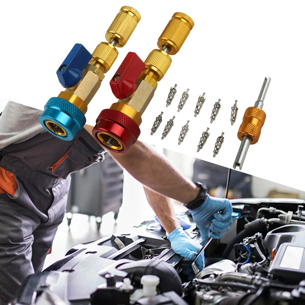 For R134A valve core installer and remover tool kit with easy installation and comprehensive maintenance features Quake