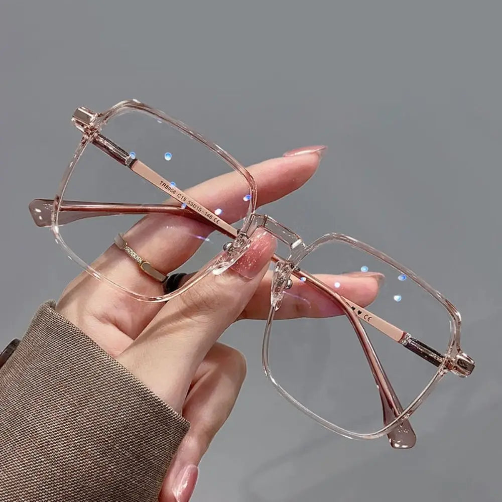 Trendy Office Anti Blue Light Glasses for Women Men Fashion Square Clear Frame Optical Eyewear Eye Protection Computer Goggles Quake