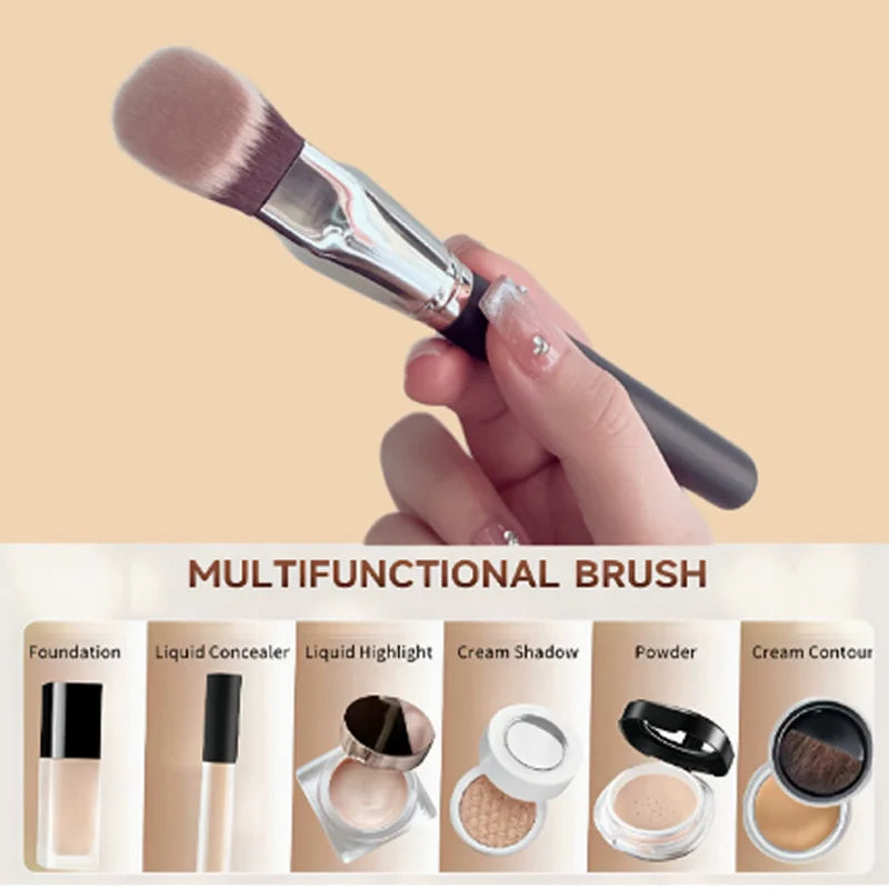 1Pcs Beveled Flat Head Foundation Make-up Makeup Brush Trapezoidal Contour Brush Fitting Novice Professional Makeup Tools Quake